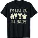 T Shirt "I'm Here For The Snacks", Black, XL