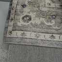 Loloi Hathaway Steel/Ivory 9'-0" x 12'-0" Area Rug | HTH-05 Printed Approx. 9x12 Grey Living room Dining room Bedroom, Vintage Inspired, Modern, Area Rug
