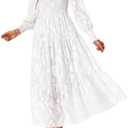 BTFBM Wedding Guest Dresses for Women Fall Fashion 2025 Casual Long Sleeve Floral Maxi Boho Homecoming Dress S