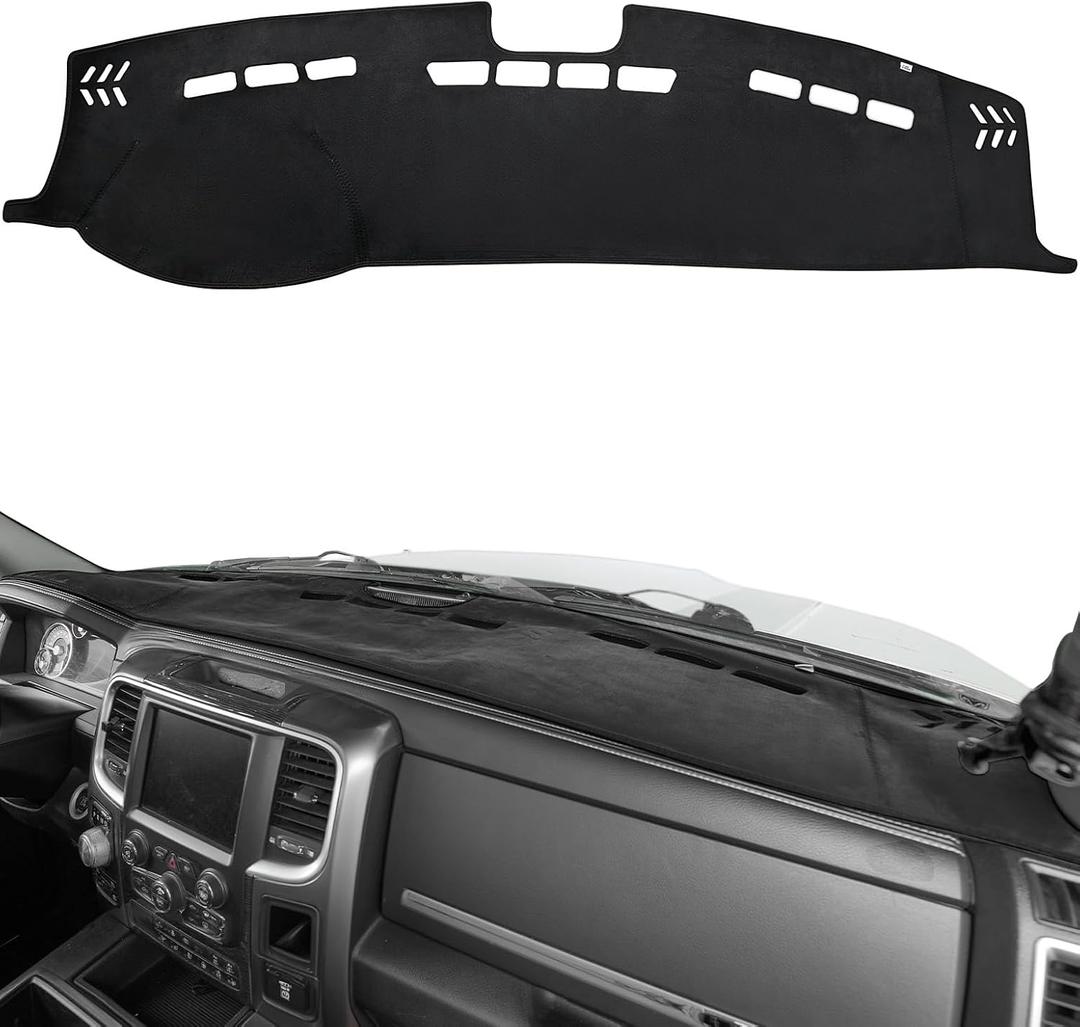 JOYTUTUS Dash Cover Dashboard Cover Mat Compatible with 2010-2018 Ram 1500 2500 3500 & 2019-2024 Ram 1500 Classic Model, Car Interior Dash Covers, Dash Board Cover for Car Trucks, Never Fade Dashmat