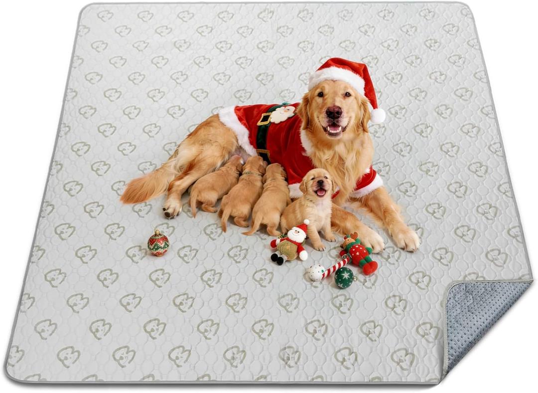 FXW Washable Pee Pads for Dogs, Puppy Pads with Super Absorbent, Specifically Designed for FXW Rollick/Homeplus 24inch 8 Panels Dog Playpen, 63" Square, Khaki, 1 Pack