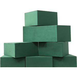 Qaduoduo 6PCS Floral Foam Blocks, High Absorbent Flower Foam, Easy to Cut & Shape, Wet & Dry Use, Odorless, for Wedding Centerpieces, Table Decor & DIY Crafts, Florists & Beginners