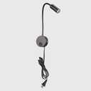 Agese Reading Lamp Wall Sconces Light LED 3W Warm White 3000K Plug for Reading Books (Black 2pcs 3000K Cord)
