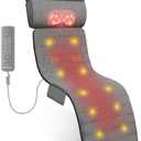 THERAZZAGGE Full Body Massage Mat, Detachable Neck Massager, Back Massager Pad, Massage Chair Full Body, 10 Vibrating Motors, 5 Massage Modes and 3 Heating Settings