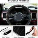 Car Steering Wheel Cover for Women Men, Non-Slip Breathable Steering Wheel, Wildflower Steering Wheel Protector, Car Accessories, Universal 14" 02/2-15" Fit Auto, Suvs