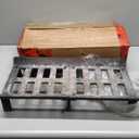 G GOOD GAIN Fireplace Grate 17 inch - Wood Stove Grates Heavy Duty | Fireplace Log Holder | Firewood Log Burning Wrought Iron Rack | Fire Pit Tray for Indoor Chimney Hearth & Outdoor Kindling Tool