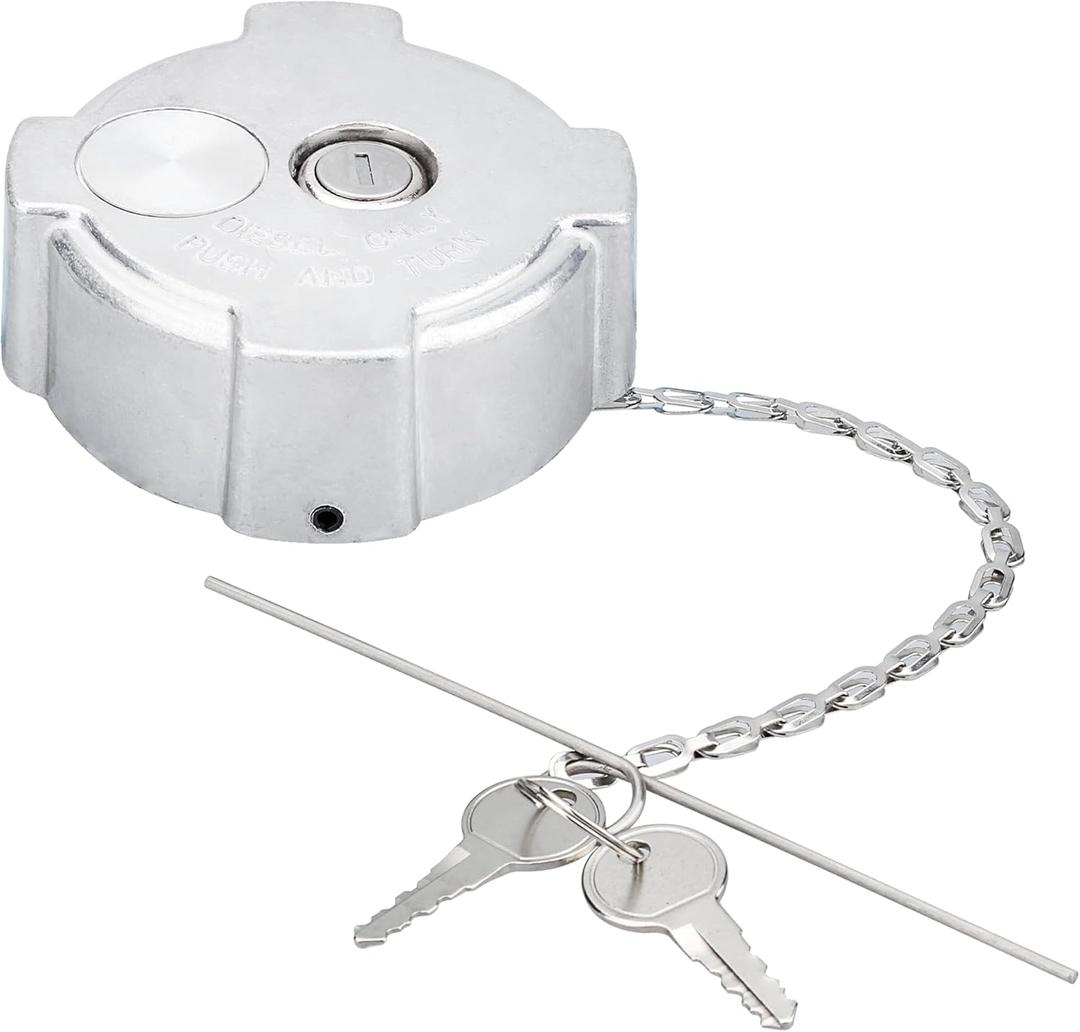 Locking Diesel Fuel Cap,3" Nominal Size,1/4 Turn,Non-Vented,Aluminum Fuel Cap for 96-18 Freightliner Cascadia Columbia