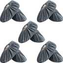 5 Pairs Reusable Shoe Covers, Non Slip Shoe Protectors Covers, Universal Soft Washable Thickened Foot Boot Shoe Covers for Indoors Home Laboratory (Grey)