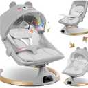 Baby Swings for Infants to Toddler,Baby Swing Newborn 3 in 1 Baby Rocker for Infants with Bluetooth,Remote Control,Removable Dinner Plate,4 Gear Sway Time,Heavy Duty Base Infant Swing for 0-24 Month