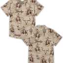 DFZ Funny Hawaiian Shirts for Men Summer Beach Short Sleeve Button Down Shirt Theme Party Shirt (Brown, XXXL)