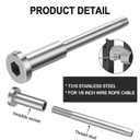 BLIKA 50 Pack Invisible Cable Railing kit, T316 Stainless Steel 1/8" Invisible Receiver and Swage Stud End for Cable Railing, Swage Tensioner 1/8" for Wood/Metal Post, Cable Railing Hardware