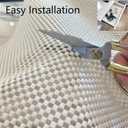 Shelf Liner Non-Adhesive 12in x 20ft,Strong Grip Non Slip Shelving Liner for kichen cabinets,Easy Install Storage,Drawers,Shelves kitchenware Tableware White Liners (White, 15.7" x10ft)