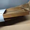 Acacia Wood Serving Tray with Handles Set of 2  Decorative Serving Trays Platter for Breakfast in Bed, Lunch, Dinner, Patio, Ottoman, Coffee Table, BBQ, Party Great for Lap &Couch