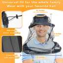 Mosquito Head Net for Insects, 4 Pack, Premium Bug Net for Head, Fly & Bug Protection | Ultra Large & Long, Finest Holes for Camping, Hiking, Fishing, Gardening, Fits All Hats for Men & Women