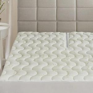 Top Split King (Flex Head) Waterproof Rayon from Bamboo Jacquard Mattress Pad for Half Split King Beds