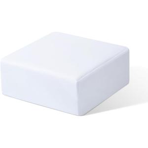 TOPPURE Cube Memory Foam Pillow for Side Sleepers (12"x12"x5" Extra Soft), Cervical Pillow for Neck Pain, Coach Pillow, Travel Pillow, Pillowcase Removeable and Washable, White