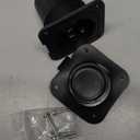 15 Amp Inlet, 125V Shore Power Inlet Power Inlet Port Plug NEMA 5-15P Male Receptacle RV Flanged Inlet with Waterproof Covers 2 Pole 3-Wire ETL Approved (No Cord)