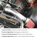 4'' LS Swap Cold Air Intake Kit, Universal Fit, Compatible with LS1 LS2 LSX LQ4 LQ9 Restomod A-Body G-Body Camaro Chevelle GTO Monte Carlo Caprice(Silver Tube) (Black)