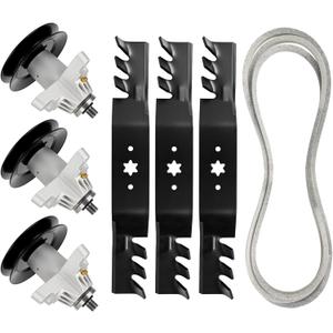 50" Deck Rebuild Kit, Compatible with Cub Cad-et MTD T royBilt ZT50 RZT50 LT1050 LGT1050, Include 3 Spindle 618-04126, 3 Blade 742-04053, 1 Belt 754-04044