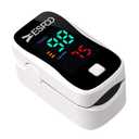 ESPOO Fingertip Pulse Oximeter, Blood Oxygen Saturation Monitor (SpO2) & Pulse Rate Monitor with LED Display, Portable Oxygen Monitor, Includes Batteries & Lanyard (White&Black)