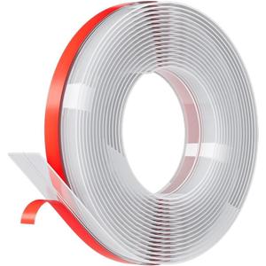 10FT Weather Stripping Door Seal - 1" Silicone Door Draft Seal Tape for Gaps Under Door Weatherstripping Sweep Stopper for Bottom of Shower Door/Sliding Glass Door (Clear)