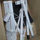 Janolia Floor lamp, Lash Light for Eyelash Tech, LED Half Moon Light Lash Lamp, Esthetician Light for Lash Tech, Tattoo, Beauty - Adjustable Brightness, Phone Holder, 360Rotating