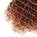Light Brown Bundles Human Hair Color #30 Deep Wave Bundle 12 14 16 Inch Unprocessed Virgin Hair 3 Bundles Brown Deep Wave Bundle Hair Weave