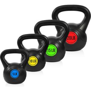 HULKFIT Kettlebell Sets Wide Grip 4-Piece Kettlebells Exercise Fitness Weight Set