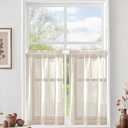 4 Pack White Spring Tension Curtain Rods 18-36 Inch Adjustable Expandable Spring Loaded Curtain Rods No Drilling Suitable for Small Short Tension Rods 23-34 Inch Doors, Windows, Closet