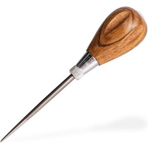 General Tools Scratch Awl Tool with Hardwood Handle - Scribe, Layout Work, & Piercing Wood - Alloy Steel Blade