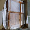 Large Wooden Chicken Coop Outdoor Duck House & 2 Wooden Eggs Run Cage Nesting Box Waterproof Asphalt Roof Ramp Removable Tray Wire Fence Poultry Pet Hutch for Backyard Small Animal Orange 79"