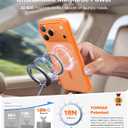 TORRAS Stronger Magnetic & Shockproof for iPhone 17 Pro Max Case, Fit for MagSafe, Military Grade Drop Protection, Camera Control, DIY Button, Slim for iPhone 17 Pro Max Case Translucent Orange
