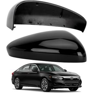 Passenger Side Mirror Cover Replacement for Honda Accord 2018 2019 2020 2021 2022 - Right Side Mirror Covers, Rear View Mirrors Cap Accessories Without Lamp, Black