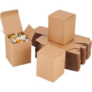 BENECREAT 60PCS Gift Boxes Brown Paper Boxes Party Favor Boxes 2.5 x 2.5 x 3 Inches with Lids for Gift Wrapping, Wedding Party Favors
