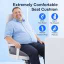 Seat Cushion for Relief Sciatica - Memory Foam Cushion for Office Chair, Hip & Coccyx Pain Relief for Long Sitting,2025 Upgraded X-Large Seat Pillow for Soft Support,for Game Chair/Wheelchair, 20.2*17.3*6.2