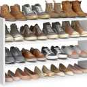 VASAGLE Shoe Rack for Closet, Stackable Shoe Organizer Shelf for Entryway, 3 Tiers, 11.7 x 32.3 x 21.3 Inches, White ULBS061WZ01S
