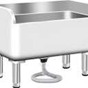 Floor Mop Sink With Drainage/Strainer,stainless steel utility sink,304 Stainless Steel,for Laundry Room,Kitchen, Restaurant, Garages (23.6"L x 16.1"W x 21.6"H)