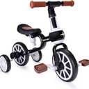 XIAPIA 3 in 1 Toddler Bike for 2-4 Year Old Girl Boy, Kids Tricycle with Adjustable Seat, Detachable Pedal and Training Wheels, Baby Balance Bike Trikes Riding Toys, Kids Chirstmas Birthday Gifts Pink (Black)