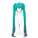 XiongXiongLe Muse Dash Halloween Wig Cosplay Women Green Mixed Red Long Straight Hairs Wigs 2 Braids for Adult Cos Anime Party Halloween Christmas Comic