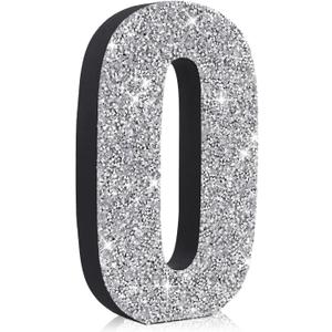 7.8 Inch Glitter Number Table Centerpiece 0-9 Diamond Number 2 Birthday Table Decorations, Wooden Centerprise Digit 2 for Birthday, Chrismas, Graduation, Wedding, Anniversary Party Decorations (2, 0)