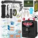 Gifts for Men Husband Dad Valentines Day, Survival Kit, Emergency Survival Gear and Equipment 14 in 1, Anniversary Birthday Gifts for Him Boyfriend, Hunting Fishing Camping Accessories, Cool Gadget