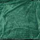 Puncuntex Flannel Fleece Throw Blanket Classic Green 50"60",Super Soft Plush Cozy Blanket with Square Grid Design Luxury for Couch Sofa Chair