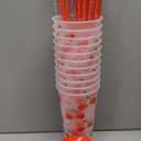 Skylety 12 Pcs Reusable Pink Bow Coffee Cups 16 oz Pink Bow Tumbler with Lid for Women Gift Coquette Plastic Coffee Cups for Hot Cold Drinks Wedding Bachelorette Bridal Shower Birthday Party, 6 Styles