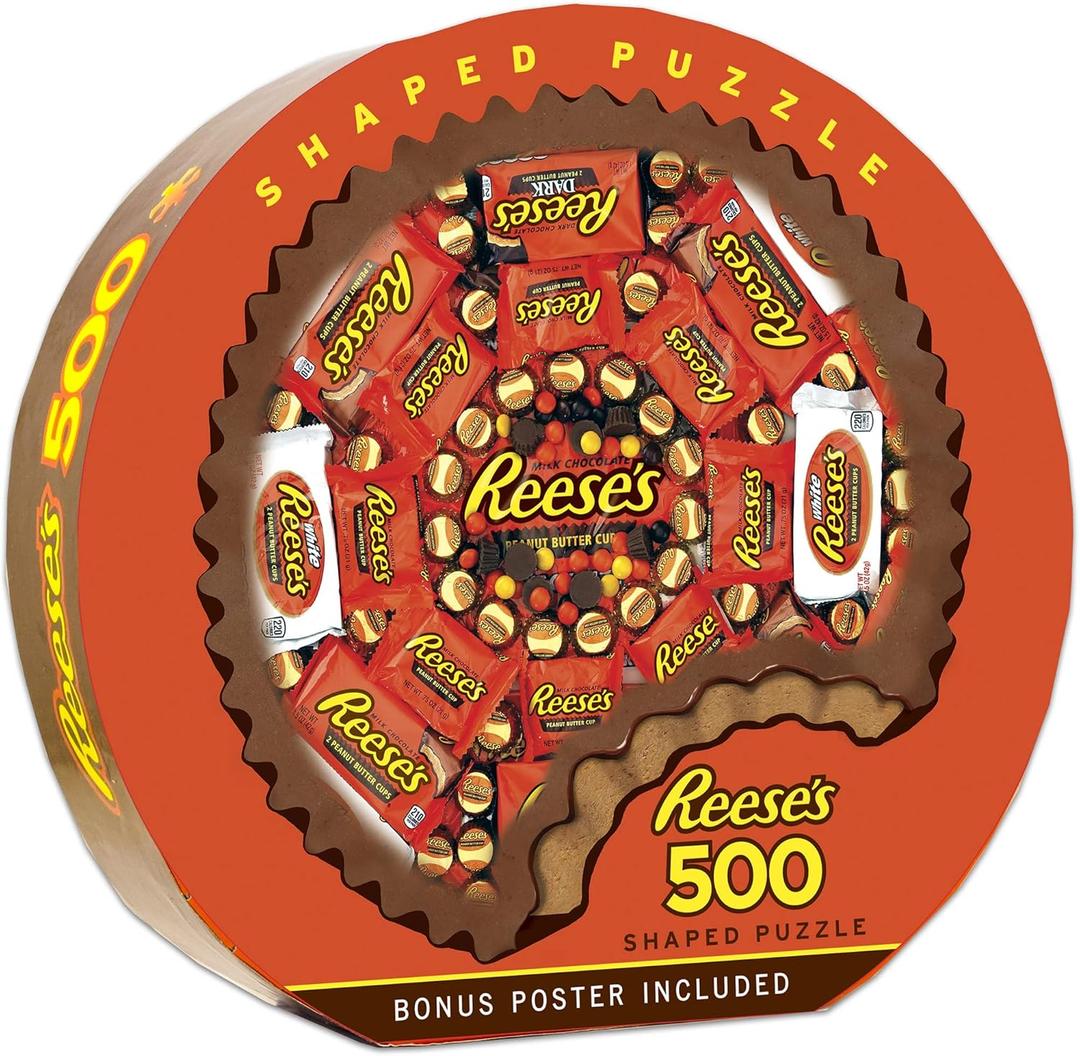 MasterPieces 500 Piece Jigsaw Puzzle for Adults, Family, Or Youth - Shaped Reese's - 22"x22" MasterPieces 500 Piece Jigsaw Puzzle for Adults, Family, Or Youth - Shaped Reese's - 22"x22"