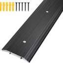 4″Wide Sturdy Thicken Aluminum Threshold Strip, Stylish Floor Transition Strip Door Threshold for Commercial High Traffic Places, Size 36in×4in×0.5in (Black)