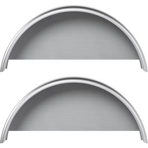 HECASA Single Axle Trailer Fenders W/Fender Backs Fits 14" to 16" Wheels - 32" x 9" x 15" Replacement for Car Hauler Trailer Cargo Trailer Utility Trailer Landscape Trailer Steel Round (2Pcs)