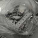 Litanika 8x10 Geometric Shag Area Rug for Bedroom, White and Grey High Pile Ultra Soft Plush Shaggy Furry Bedside Playroom Dorm Carpet, Non-Slip, Non-Shedding Indoor Floor Rug