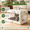 Collapsible Small Dog Crate, Hard-Sided Foldable Cat Carrier