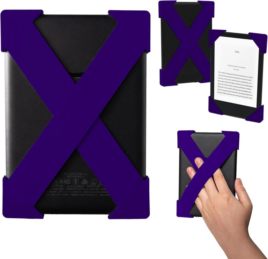 Strapsicle Hand Strap Accessory for Kindles & Kobos - Paperwhite 2024 & 2021, Signature Edition, Colorsoft - 2 Straps - Lightweight Grip for Endless Reading Comfort - Large - Purple