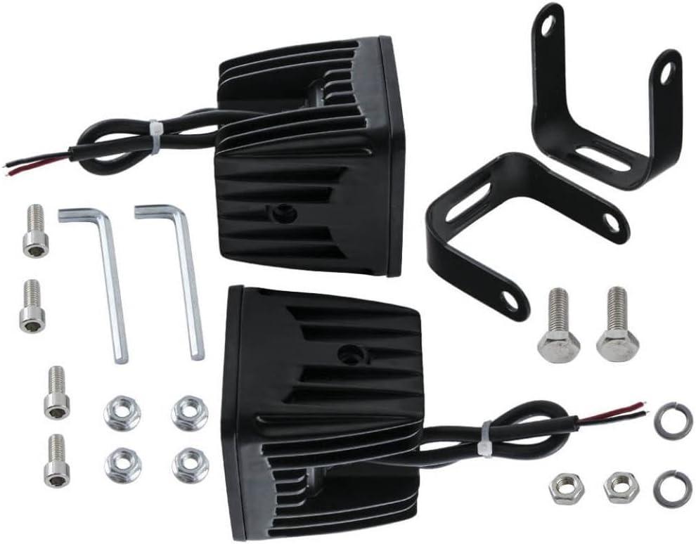 2pcs 3 Inch Cube Work Light Bar Fog Driving Lamp Yellow For Pickup Wagon Aftermarket